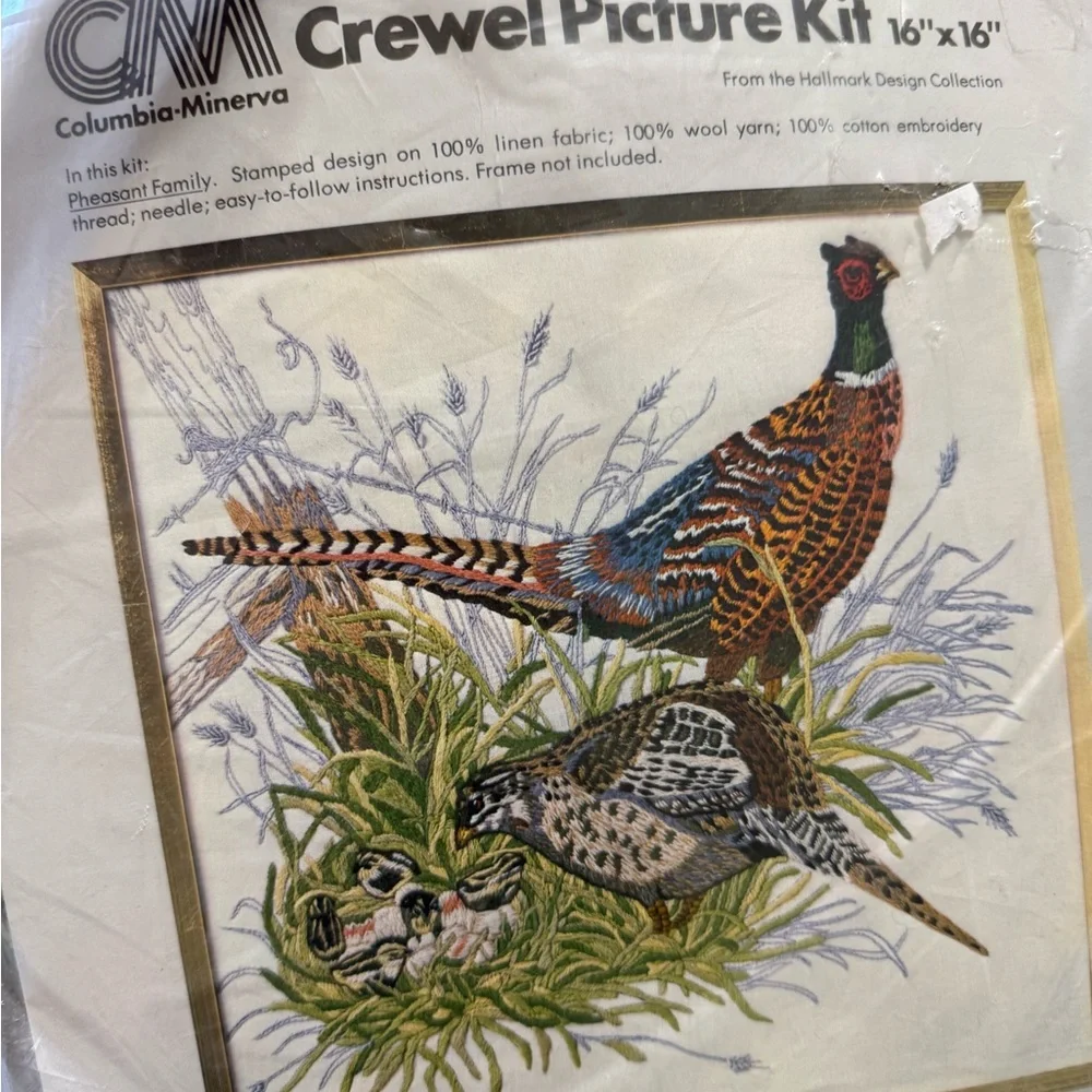NWT Vintage 1977 Hallmark Made in USA Crewel Picture Kit 16
